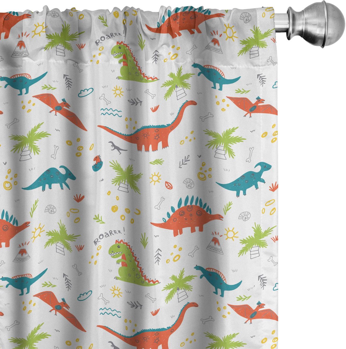 ABAKUHAUS Gordijnset Kleuterkamer – 2x75x175 cm – Microvezel – Veelkleurig Mehrfarbig