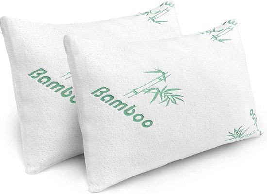 FAM HOME Zachte Microvezel Kussen 50x70 cm Set van 2 Optimale Steun Voor Nek En Hoofd Hypoallergeen Machinewasbaar En Droogbaar