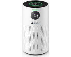 AtmosPure® CleanAir Luchtreiniger - Air Purifier met vervangbaar HEPA 13 + Koolstof filter - CADR 250 m³/h - Wit - Voor 97 m² - Werkt tegen huisstofmijt, hooikoorts, allergie, -3 standen + stille slaapstand - Luchtkwaliteit Sensor
