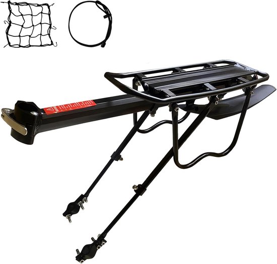 Fietsbagagedrager achter, compatibel met MIK-systeem, bagagedrager voor schijfremmen/schijfremmen, in hoogte verstelbaar voor frame van 66 tot 29 cm