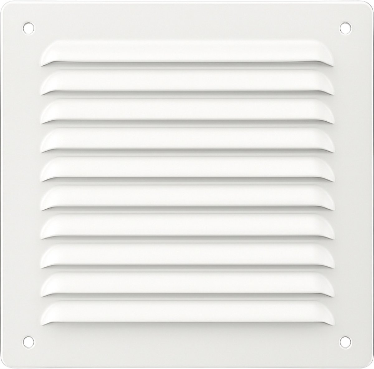 3BMT® Ventilatierooster Wit - Vierkant Luchtrooster - Ventilatie Rooster - Schoepenrooster & Lamellenrooster - 16,5 X 16,5 Buitenzijde