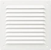 3BMT® Ventilatierooster Wit - Vierkant Luchtrooster - Ventilatie Rooster - Schoepenrooster & Lamellenrooster - 16,5 X 16,5 Buitenzijde