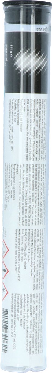Womi Reparatiemiddel Metal Fix Epoxy W213 – 114 g Grijs – Sterke Metaalreparatie – 2K Epoxyformule – Slijtvast Resultaat