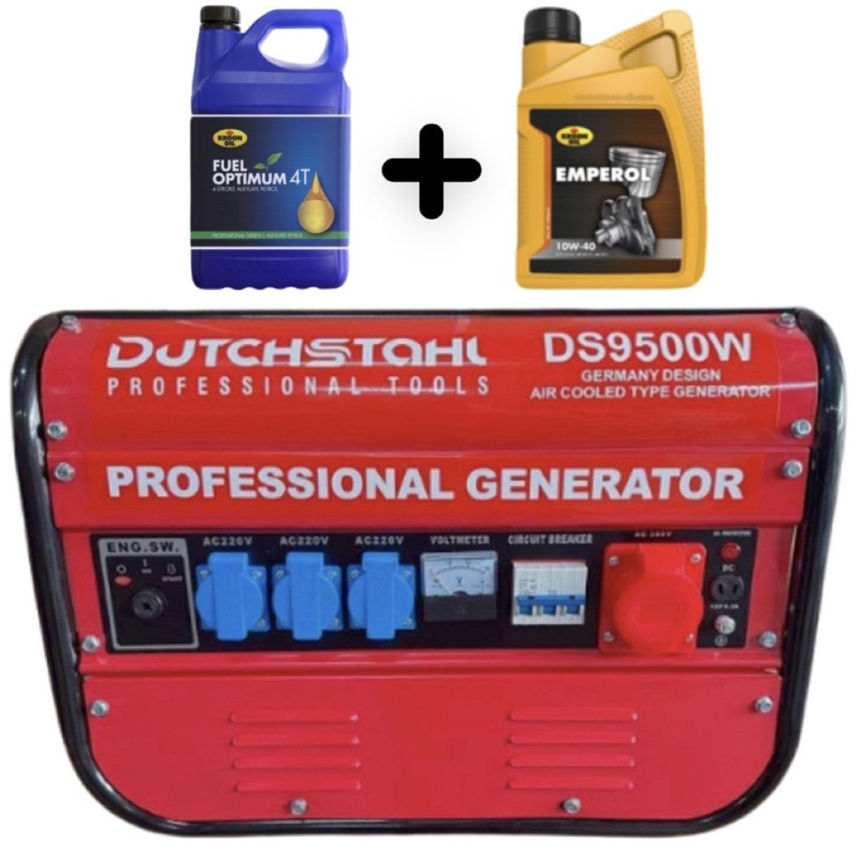 Dutch Stahl Noodgenerator 2.5 kW – Stille Benzine Generator – Inclusief Olie & Brandsto – Noodstroom & Noodpakket