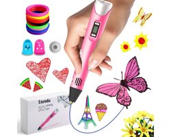 foto van Enzoda 3D Pen - 3D Pen Starterspakket Roze & Blauw - 3D Pennen Tekenset - Educatief Speelgoed voor Kinderen & Volwassenen - NL Handleiding - Met Vullingen en Meer - 2025 Model