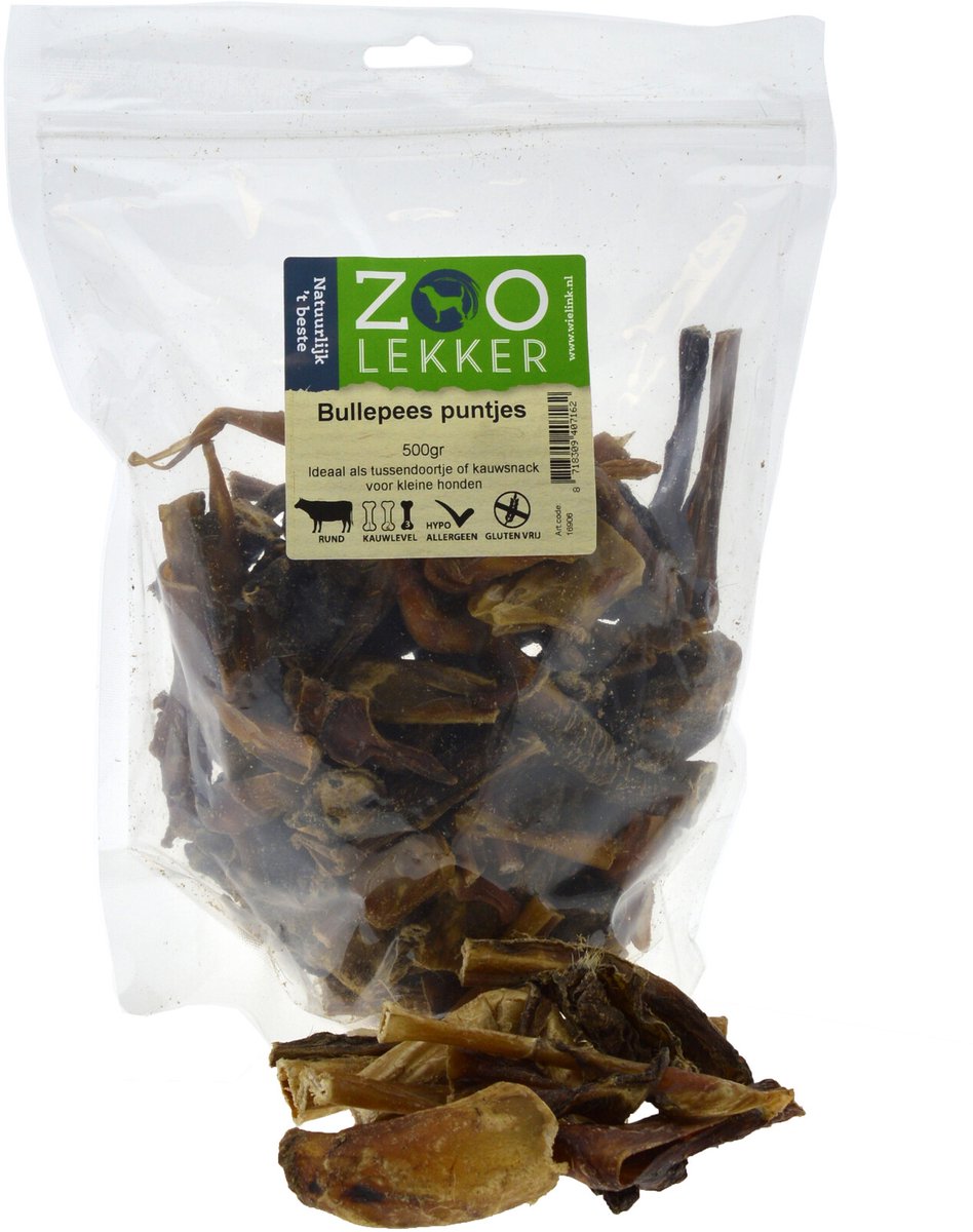Zoolekker - Bullepees puntjes - hondensnacks - bullepees - pees