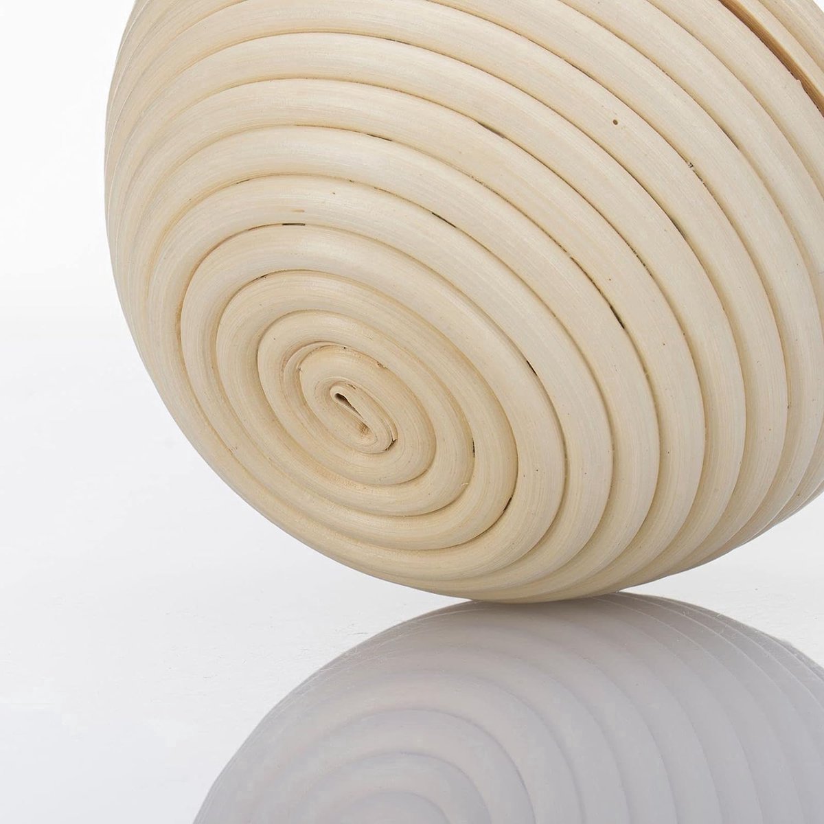 Stunq® Rijsmanden set van 2 rond en hoes, rieten/katoen, lichtbeige/beige