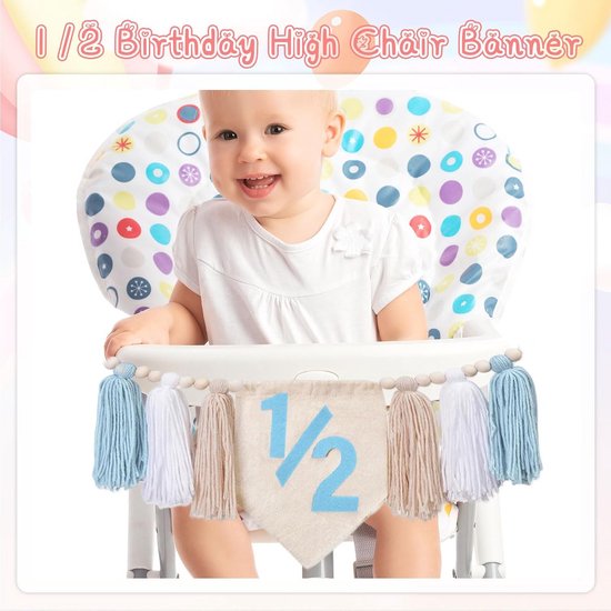 Happy Birthday Slinger Wit & Goud Decoratie