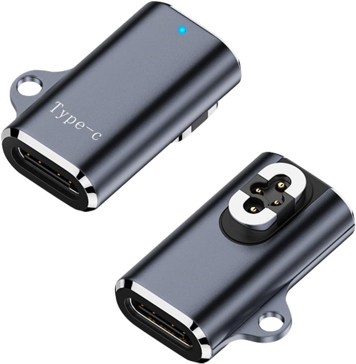 2x USB-C naar 4-Pin Magnetische Oplaadadapter voor Oorhoofdtelefoons - 5V/1A