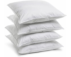 Set van 4 Boxspring Kussens 60x60 cm - Anti-Mijt & Allergievriendelijk Wit