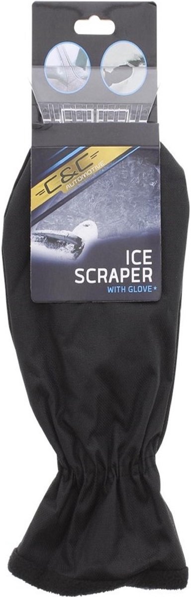 IJskrabber - Krabber Auto - IJskrabber Auto - Glaskrabber - Glasschraper - IJskrabber Met Handschoen - Beschermt Tegen De Kou! - Zwart