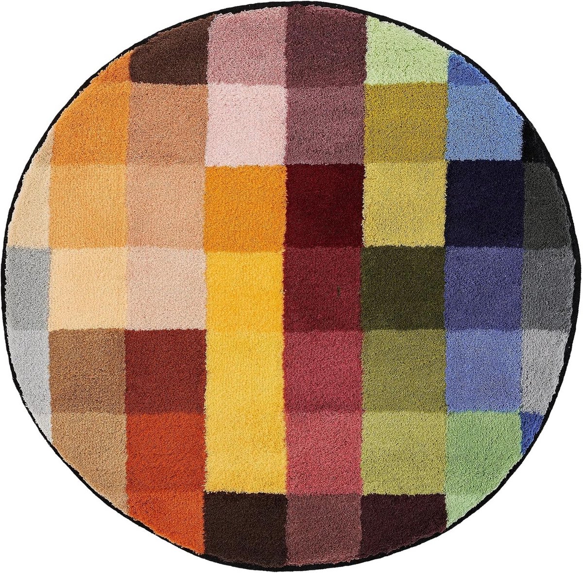 Ronde badmat antislip en wasbaar met zachte pool 90x90 cm