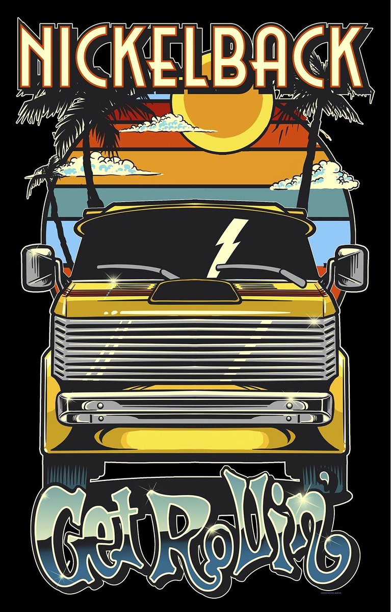 Nickelback Get Rolling' - Textiel Poster