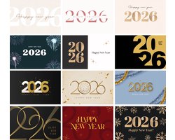 Huurdies - Nieuwjaarskaarten 2026 - 10x15cm - 24 kaarten