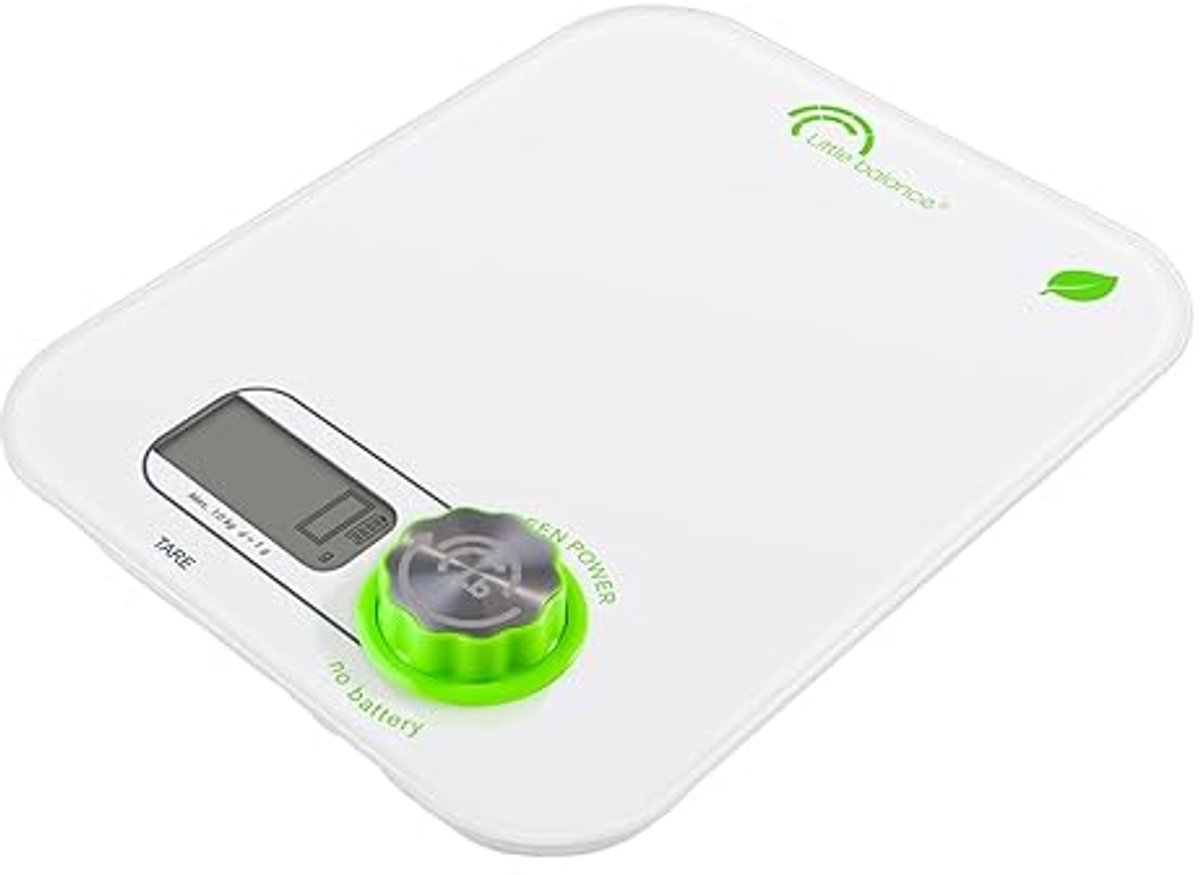 Little Balance 8756 - digitale keukenweegschaal zonder batterijen - wit