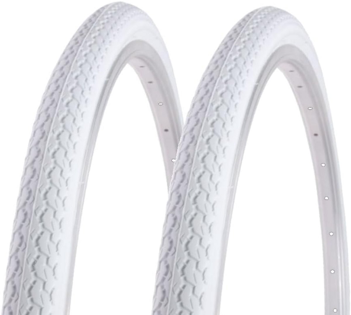 Set van 2 Fietsbanden 26 x 1 3/8 (37-590) Wit voor Stadsfiets en Toerfiets