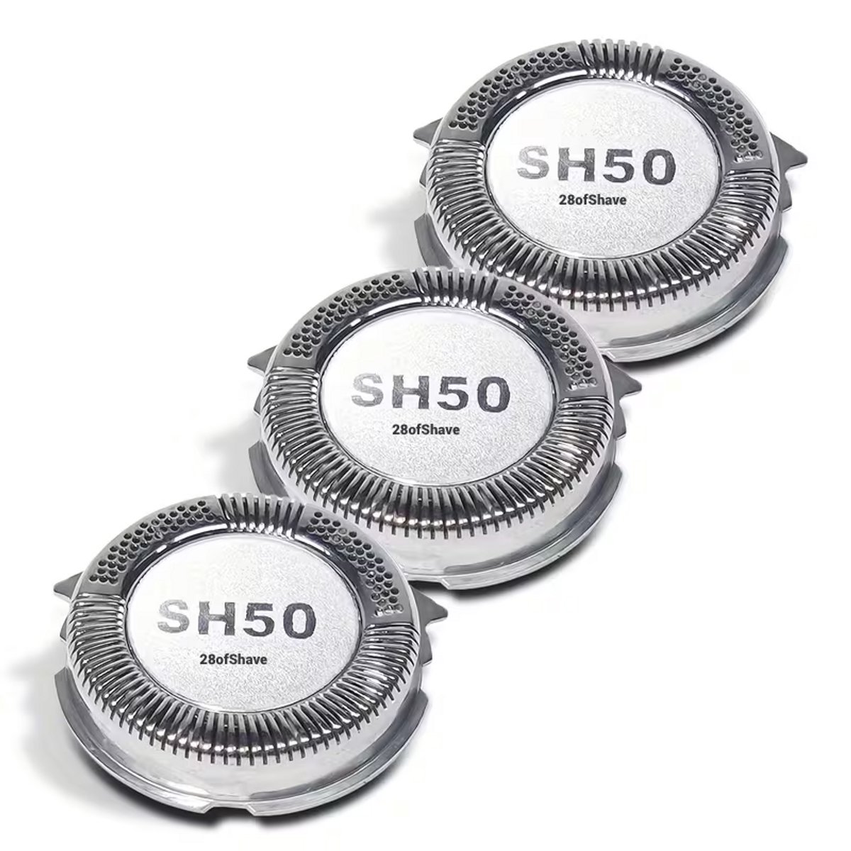28ofShave Scheerkoppen Set – 3 Stuks – Geschikt voor Philips Shaver Series 5000 – Compatibel met SH50 / SH50/51 / SH50/52 – Vervangende Scheerhoofden voor Elektrisch Scheerapparaat