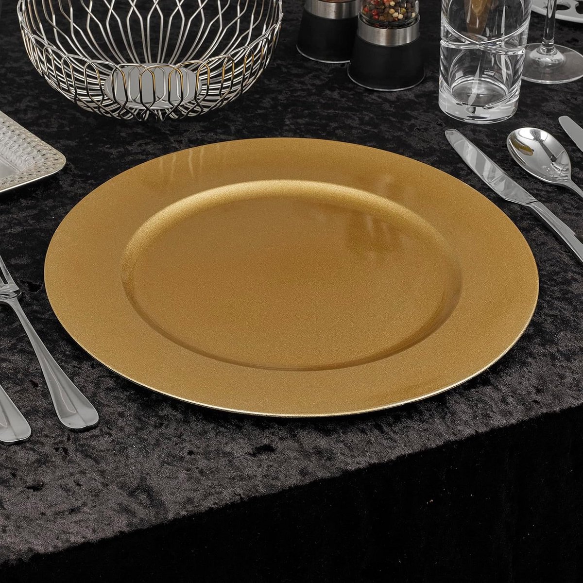 12x Kerst Deksels/Opladers 33cm voor Diner – Herbruikbare Tafeldecoratie