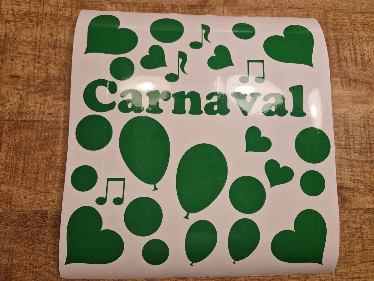 Herbruikbare statische raamsticker CARNAVAL