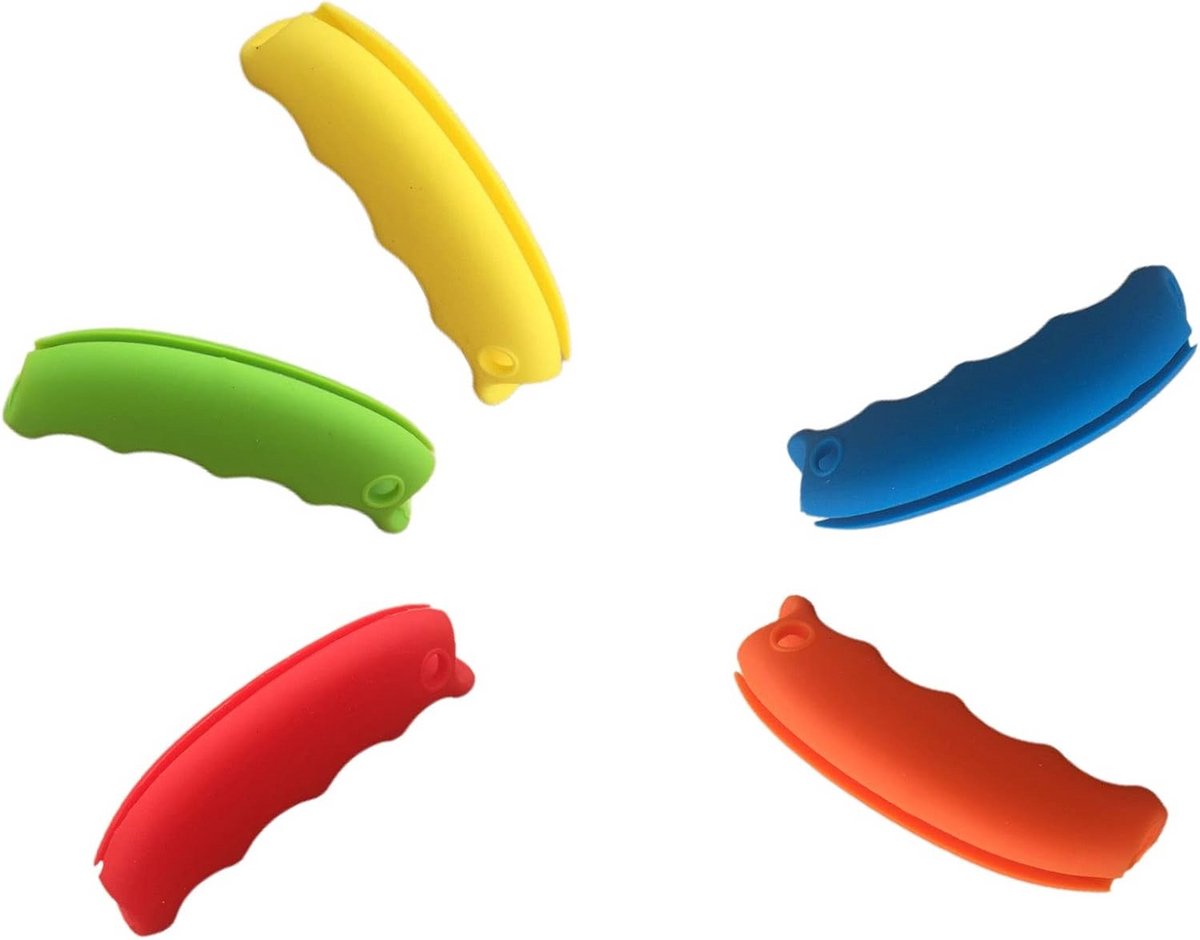 Boodschappentassenhouders - Draaggrepen Tassen - Boodschappen Dragen - Comfortabele Grip - 5 stuks - Veelkleurig
