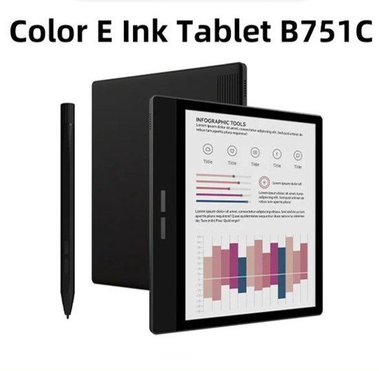 Pimstor - B751C - kleuren e‑ink / ereader – inc. stylus  ... - cover