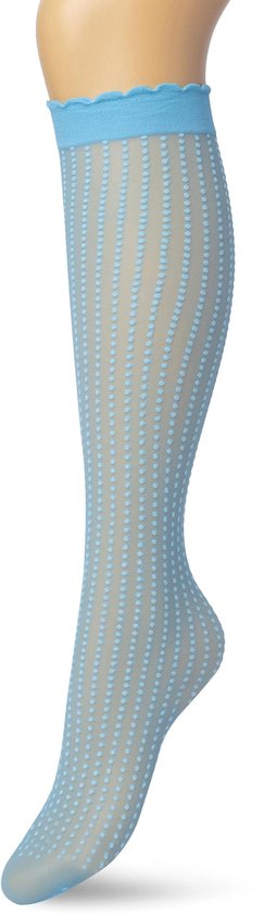 Sporty Donkerblauwe Kousen met Witte Strepen