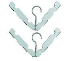 Wasrek inklapbaar - Wasrek Hangend - Draagbare opvouwbare hanger met haak - Ideaal voor op reis, kampeerders, reizigers en kleine ruimtes - Tweedelig pakket - Lichtgroen