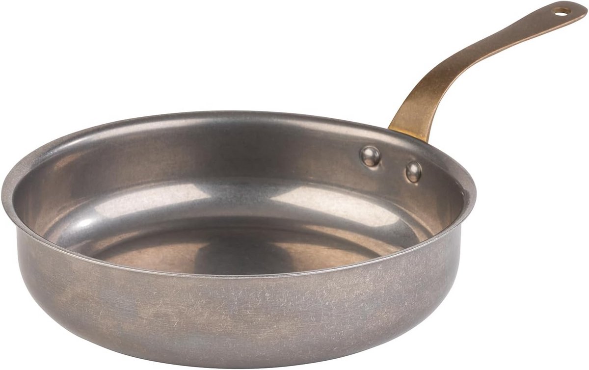 Ronde Serveerschaal RVS met Antieke Look - Ø 18,5 cm - Ideaal voor Snacks en Tapas