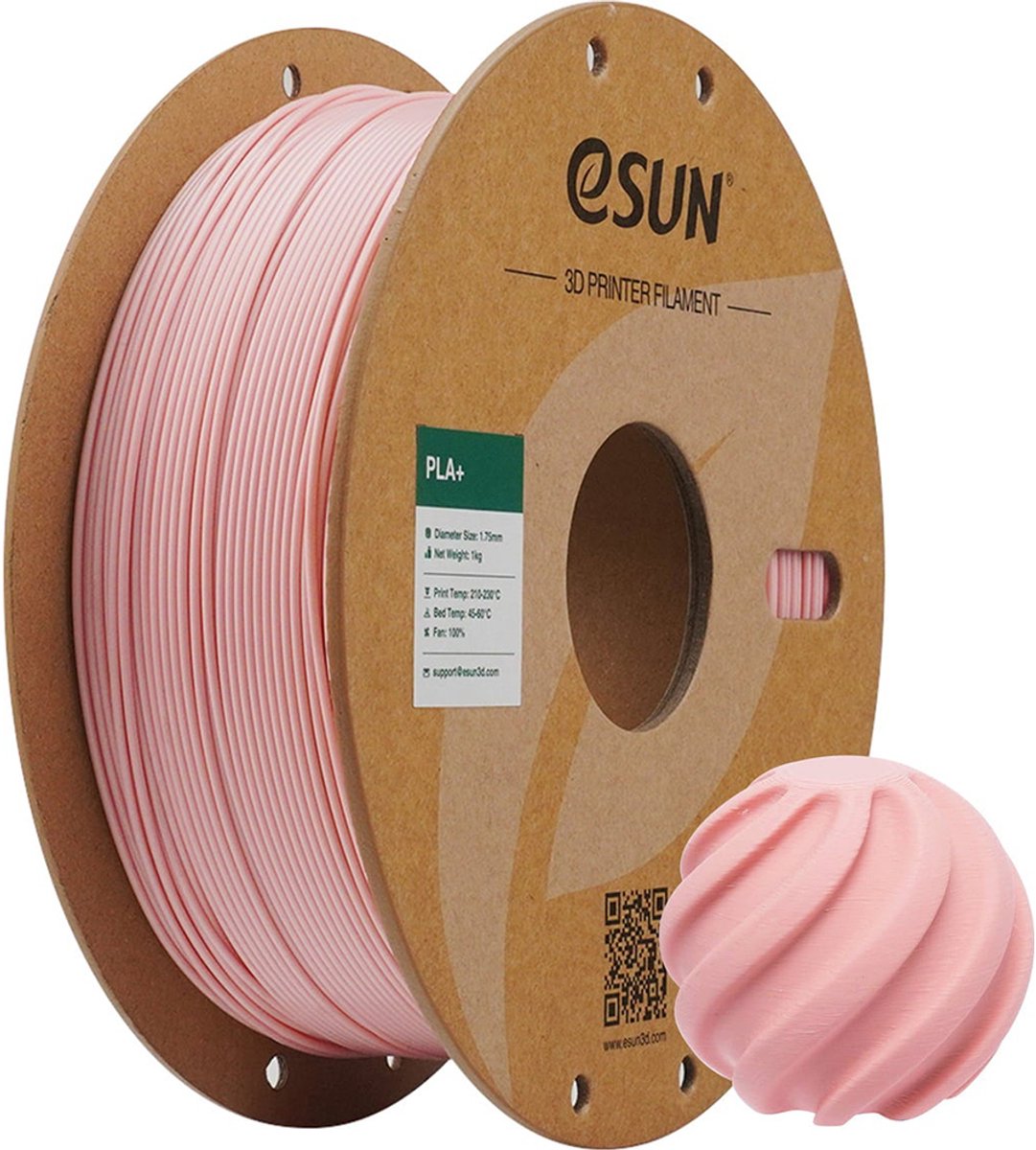 eSun PLA+ Perzik roze / Peach pink 1 kg - 1.75mm - 3D printer filament