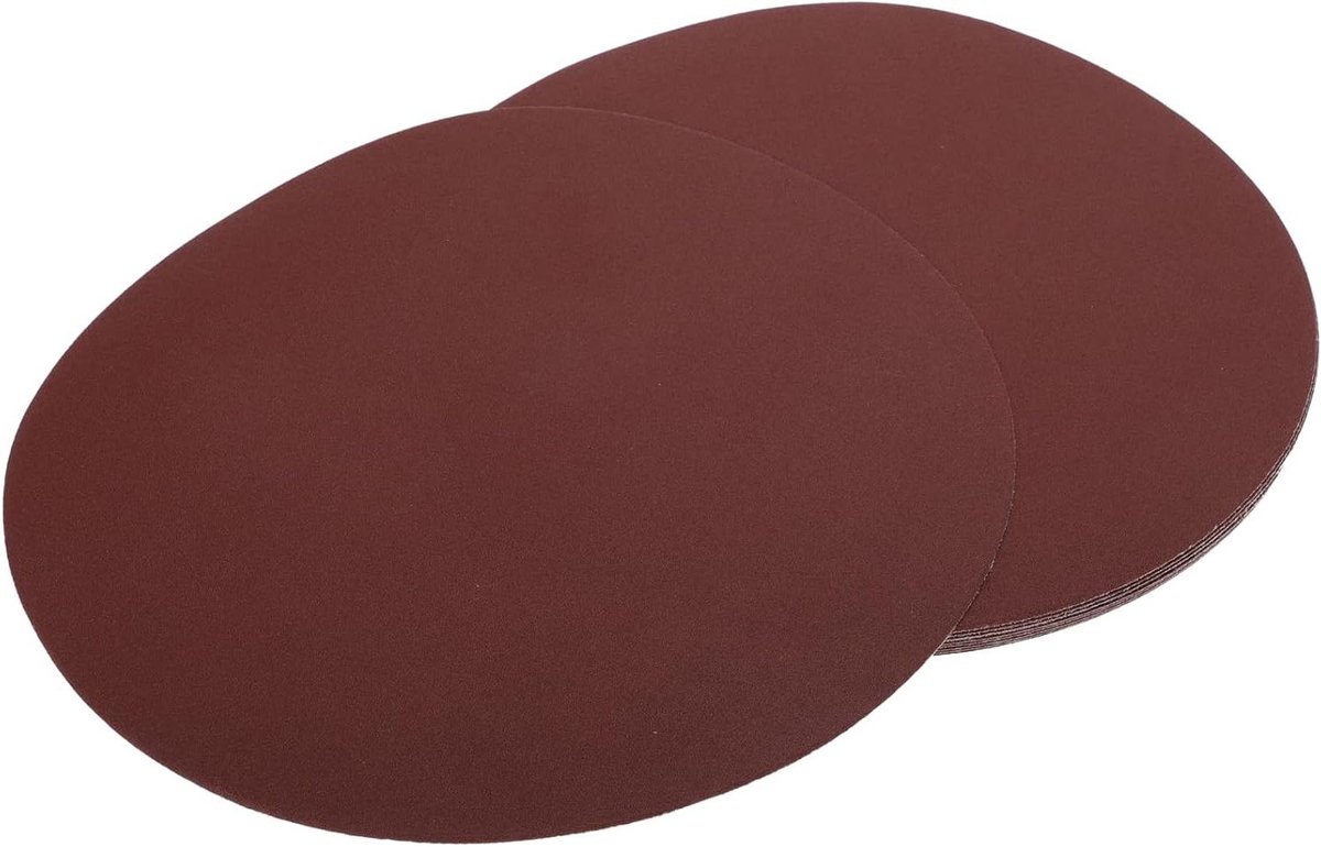 Allecta - Schuurschijven met haken en ring, 30,5 cm, korrel 120 - 10 stuks - Schuurpapier voor professioneel gebruik.