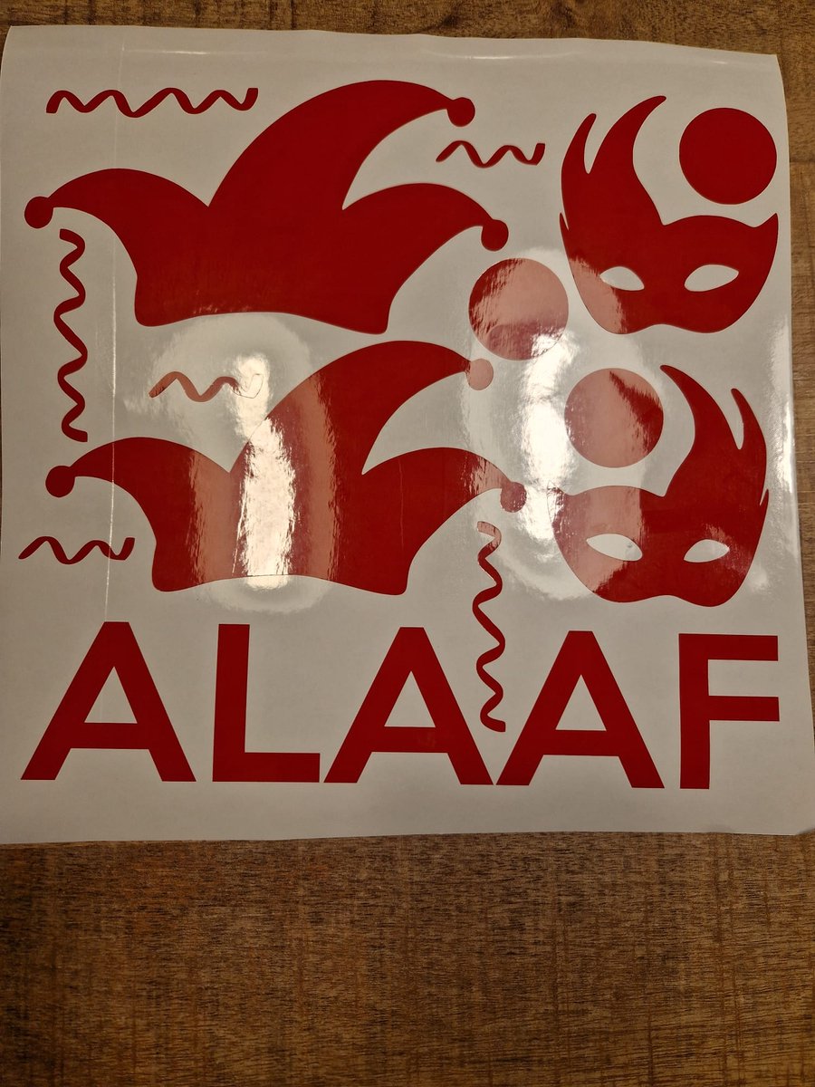 Herbruikbare statische raamsticker carnaval ALAAF