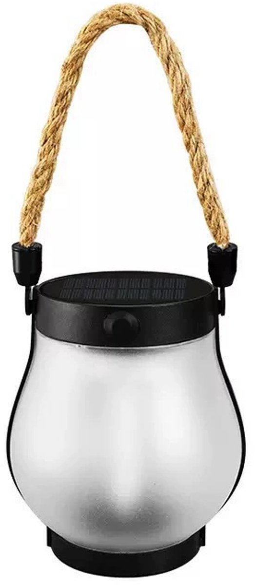 longziming -Solarlantaarn met Dansend Vlam-Effect – Draadloos & Oplaadbaar – Staand of Hangend – Weerbestendig – Voor Tuin, Balkon, Camping & Terras