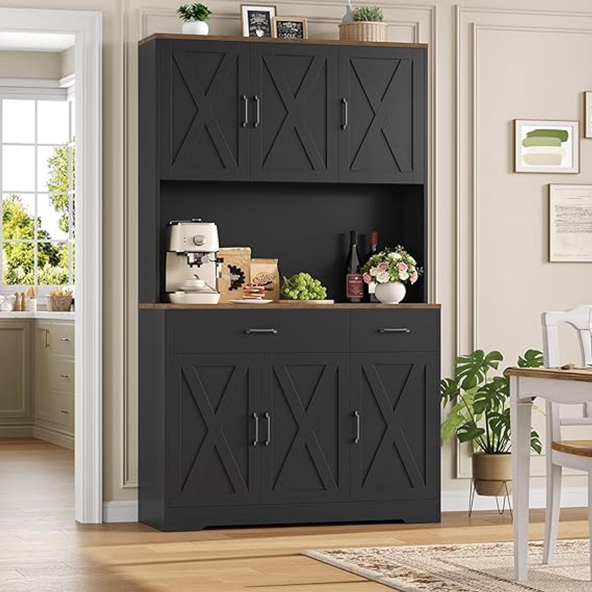 Industriële Commode met 3 Lades – Moderne Ladekast / Dressoir – Opbergkast voor Slaapkamer, Woonkamer of Hal – Mat Grijs Antraciet Old Style – 80 x 71,5 x 33,5 cm Depauwwonen – Depauw