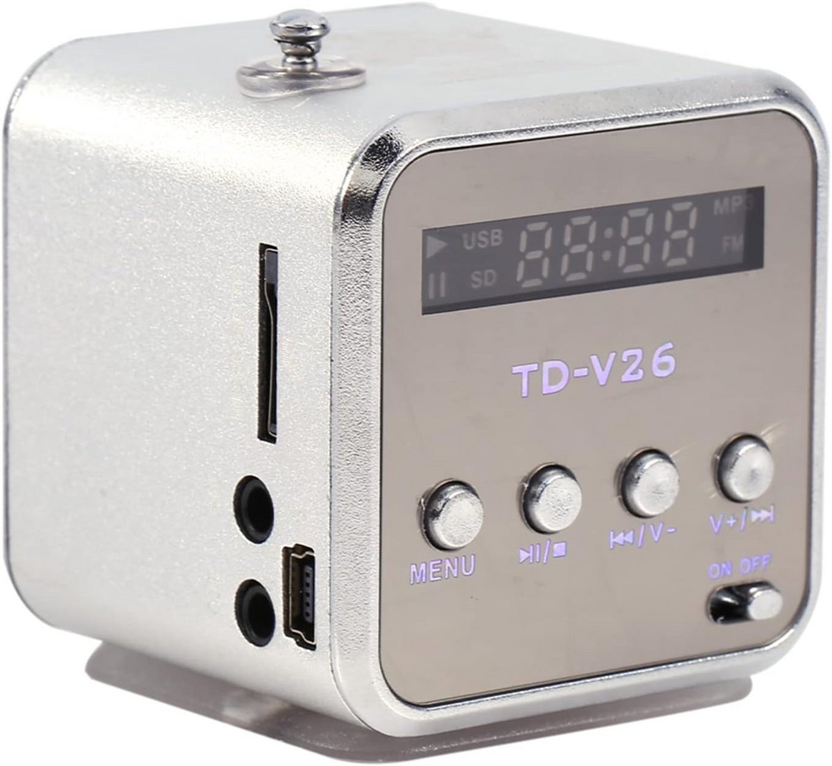 Draagbare Mini Speaker met FM Radio, Oplaadbare Batterij en MP3 Afspelen via USB/TF-kaart