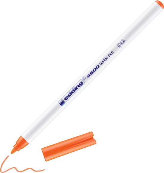 Oranje edding 4600 textielstift.