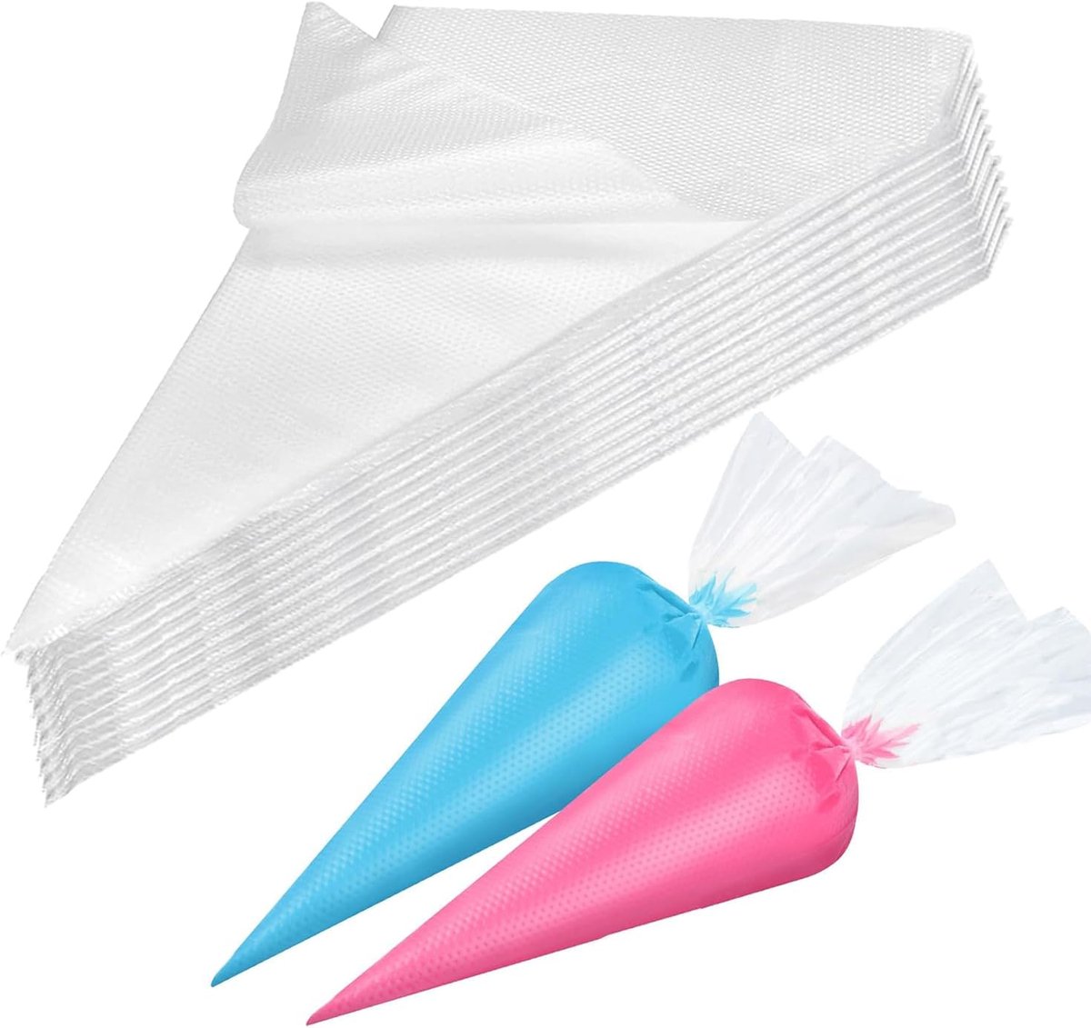 Famanu – spuitzakken 30 x 20 cm, 100 stuks, professionele banketbakkersspuitzakken voor gebak en taarten
