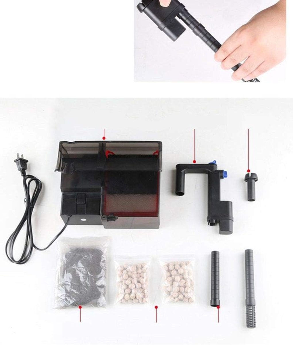 AquaOne Aquarium buitenfilter Cbg 800 Hang-on filter met UVC-zuiveraar 75-190 L UVC-pomp Sponsfilter Waterfilter Stil Extern thumbnail 2