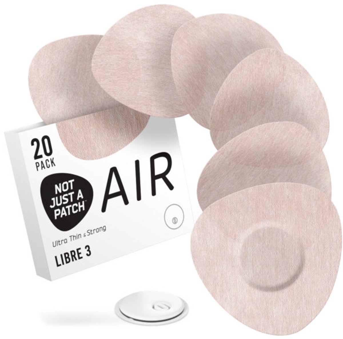 Not Just a Patch - Air - sensorpleisters - Fixatiepleisters voor Freestyle Libre - Tan / beige - 20 stuks