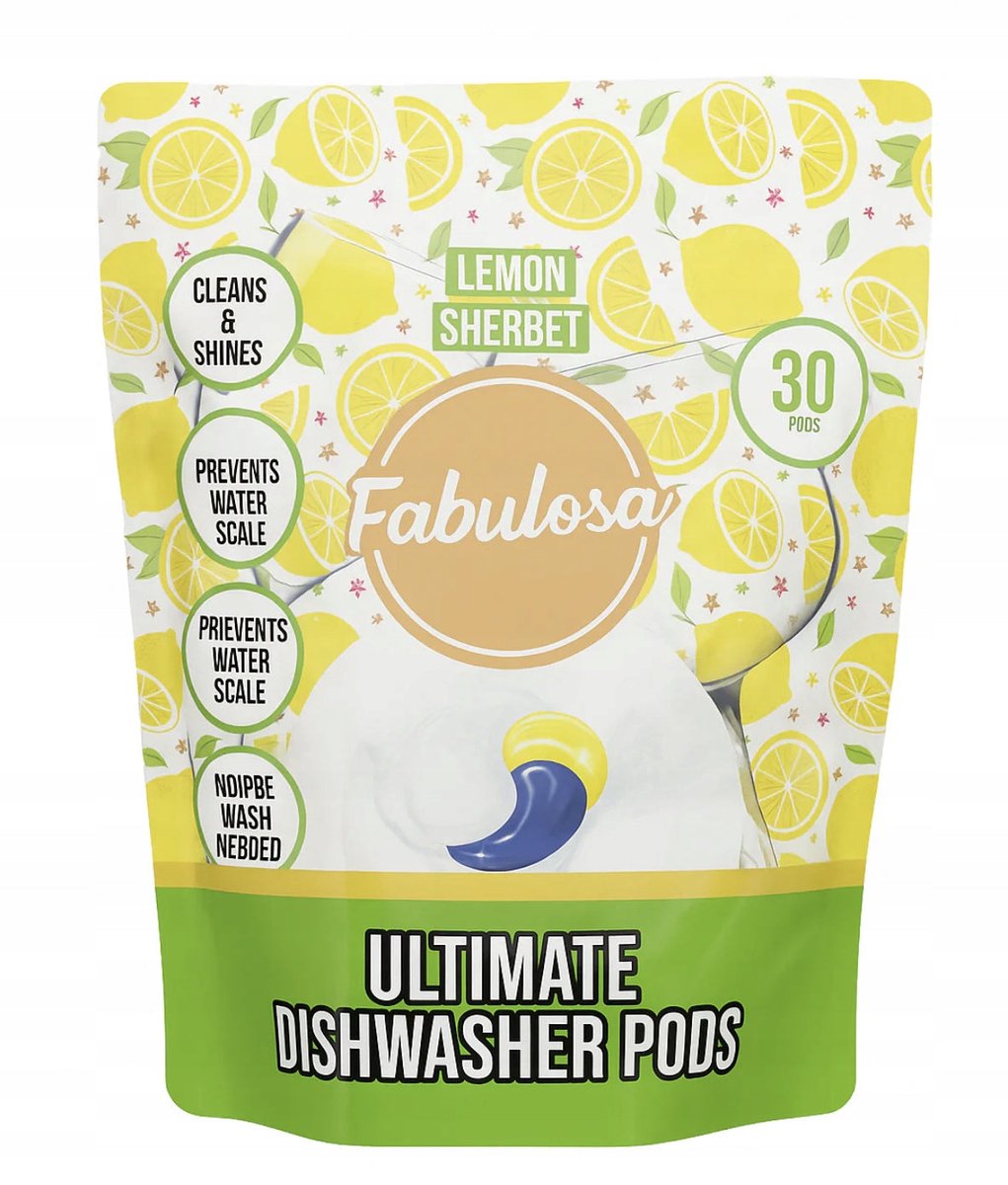 Fabulosa Vaatwastabletten – 30 tabletten, Lemon Sherbet