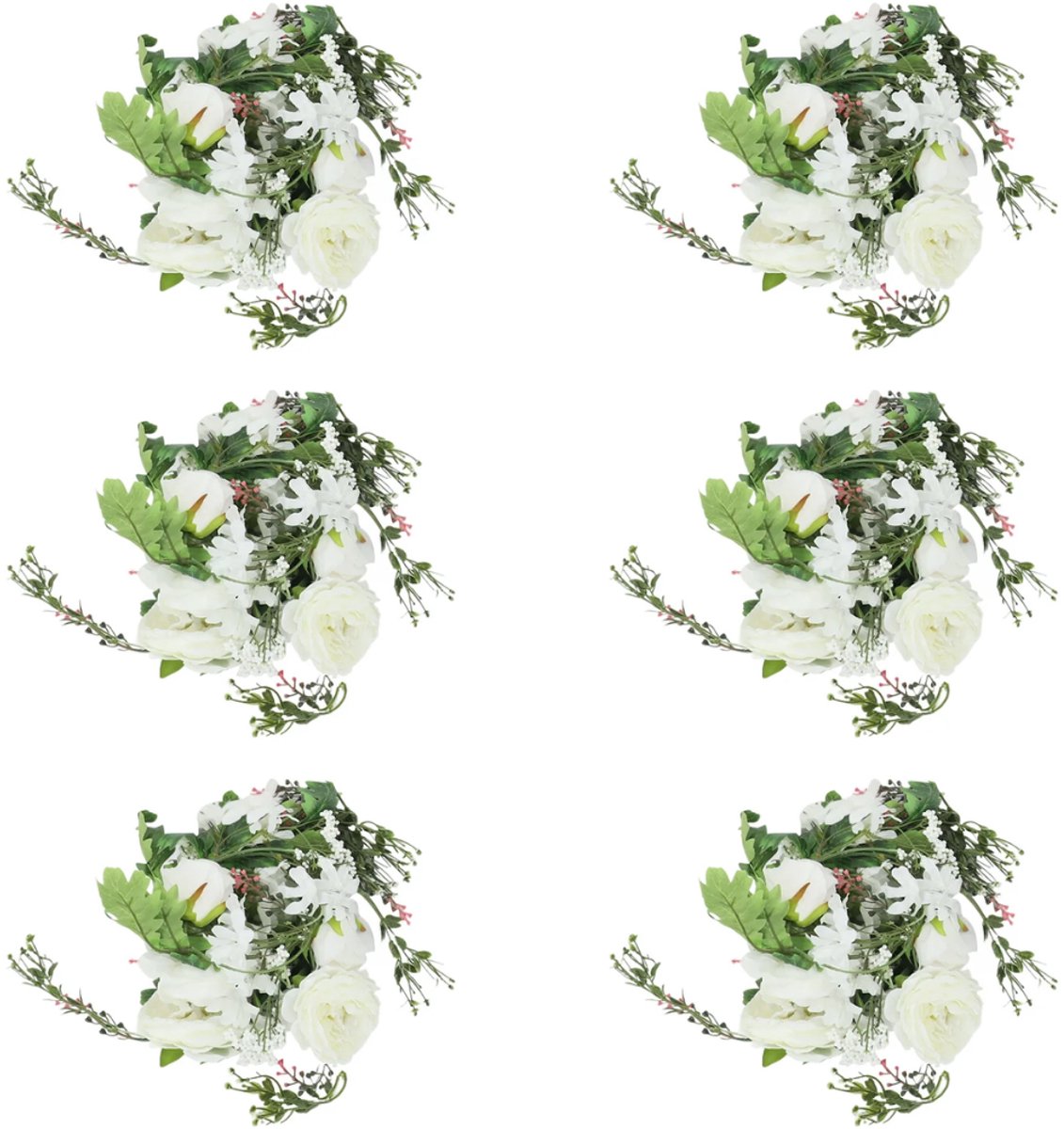 Kunstbloemen - Voor thuis, bruiloften en feesten - Decoratief en feestelijk - Wit