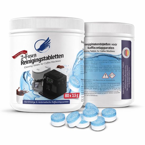 Reinigings tabletten Koffiemachine - 80 stuks - 2 in 1 Extra sterke reinigingsformule - Jura Siemens Bosch Krups Philips DeLonghi