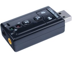 Externe USB-audioadapter, externe geluidskaart, 7.1 3D surround sound, hoofdtelefoon, headset, PS3