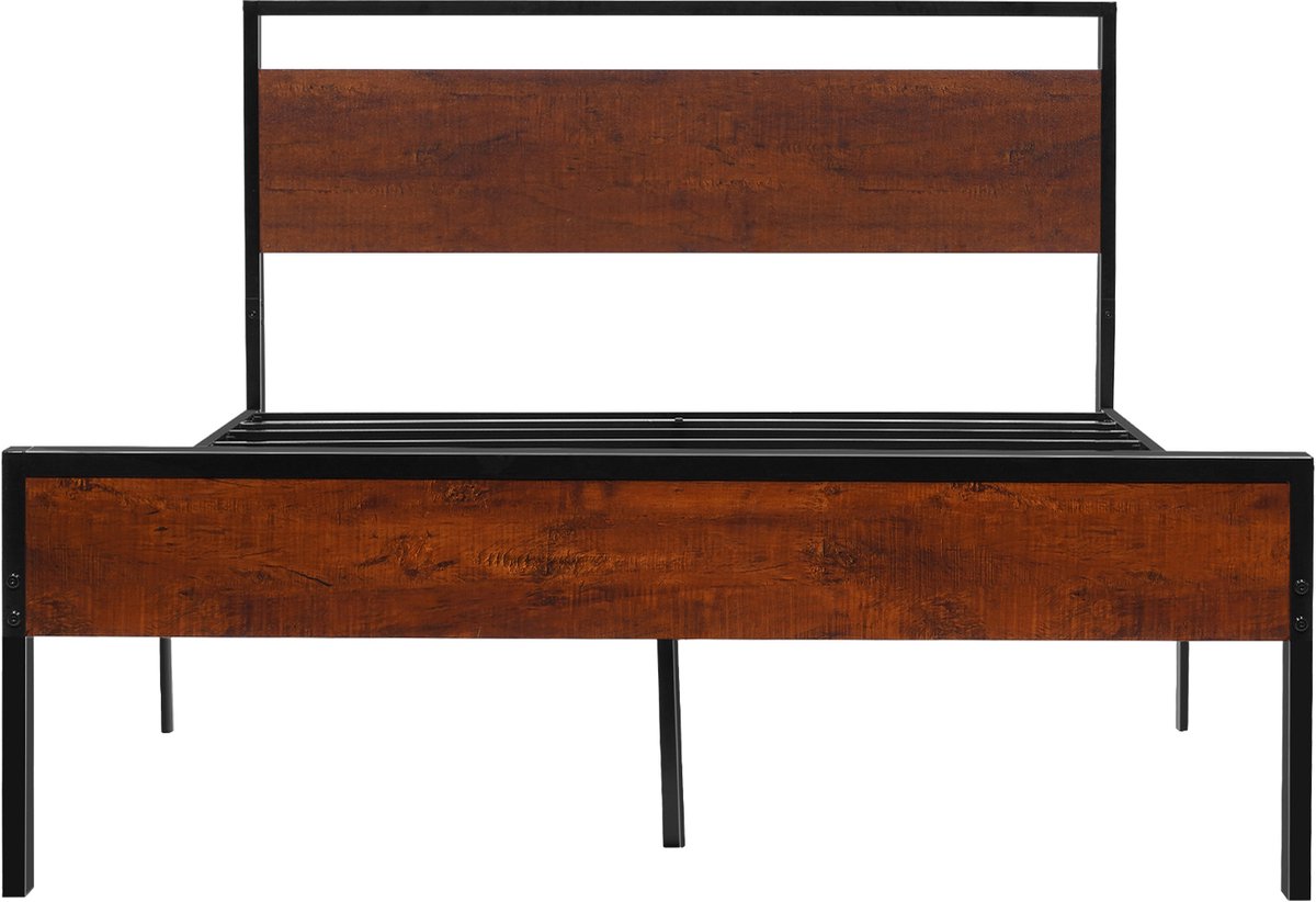 Vevor Bedframe Metalen Platform Bedframe Volledige Grootte met Hoofdeinde Zwart