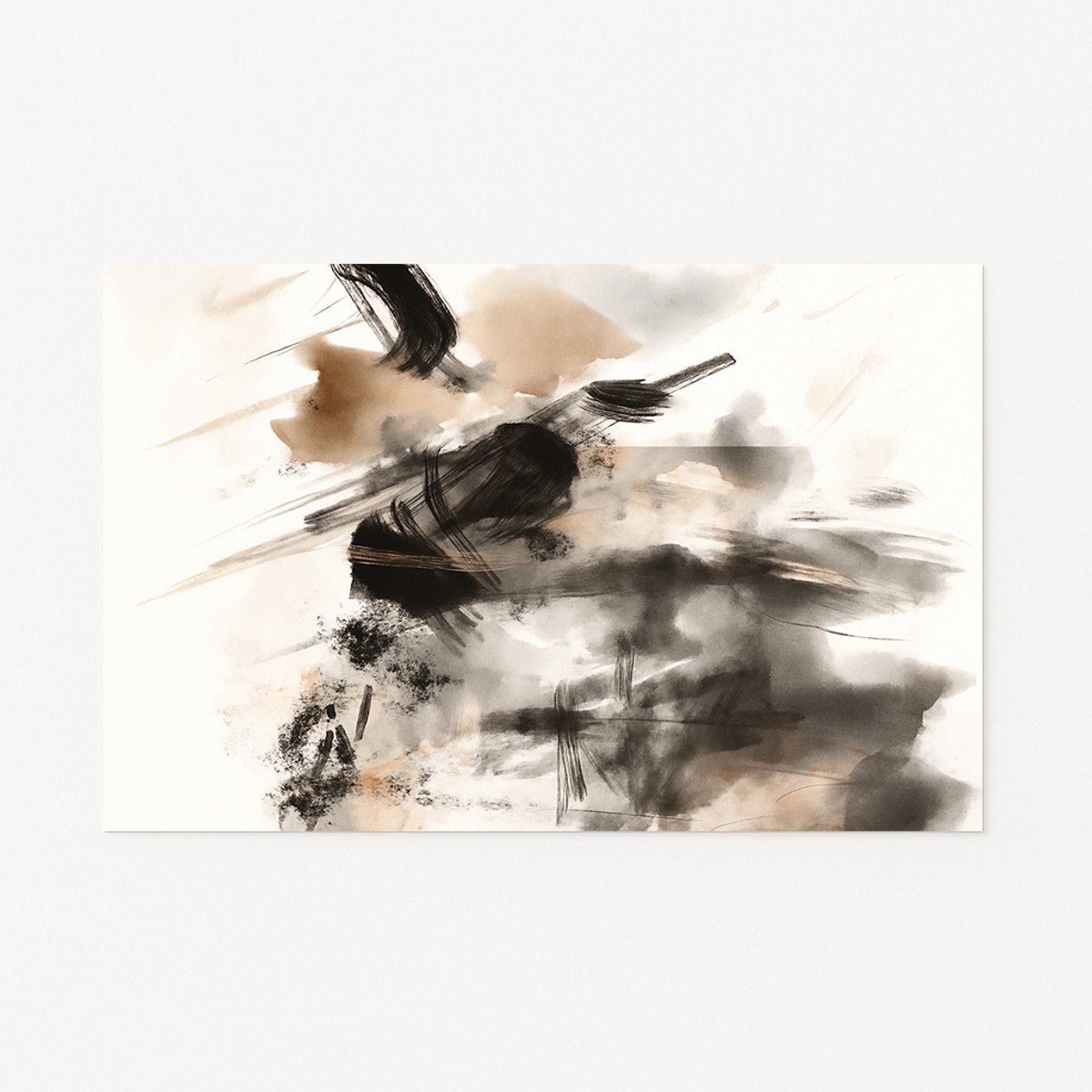 Inkt muurdecoratie – wanddecoratie modern – 60x40 cm