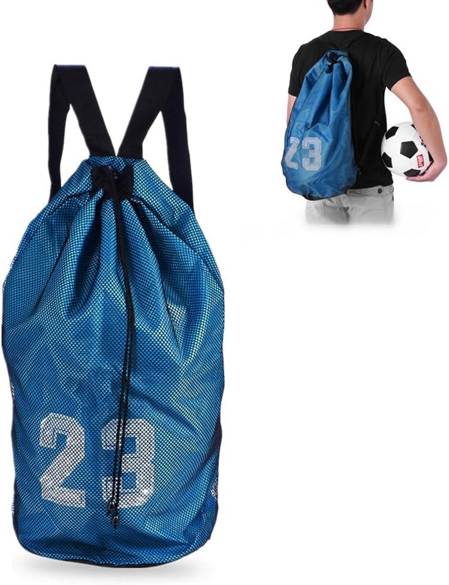 Trekkoordrugzak multifunctioneel - sporttas Oxforddoek 26cm - blauw