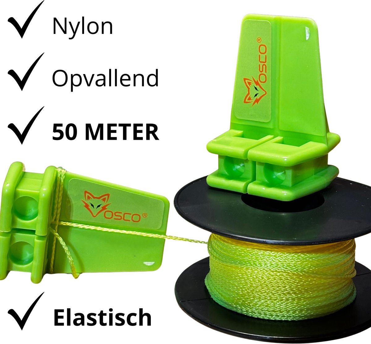 Vosco - Metselblokjes en Metseldraad - 50m - Opspanblokjes - metseltouw