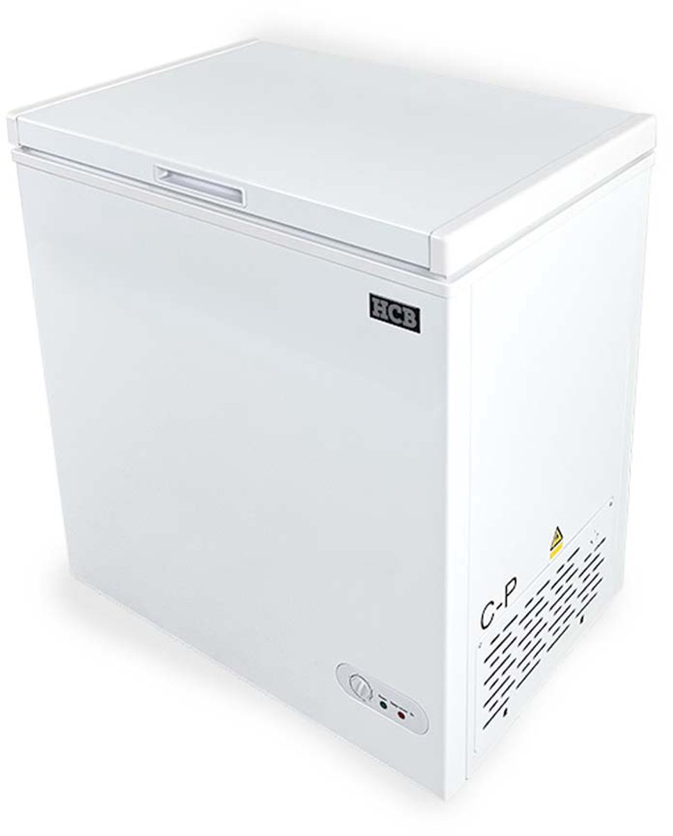 HCB ® - Professionele Horeca vriezer - Vrieskist met klapdeksel - 148 liter - 230V - Diepvries koffer - 56x77x84 cm (DxBxH) - 34.50 kg - 8483 Wit