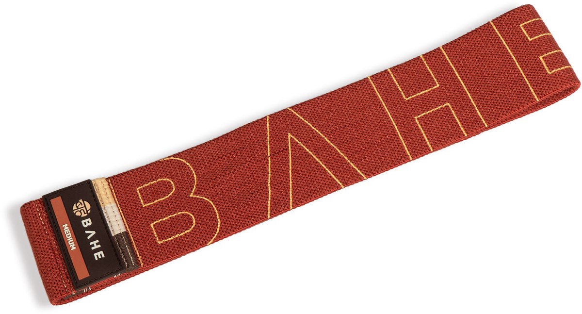 BAHE Flowloop Luxe - Stoffen Weerstandsband - Level Medium - Resistanceband Machine Washable - Red Dust
