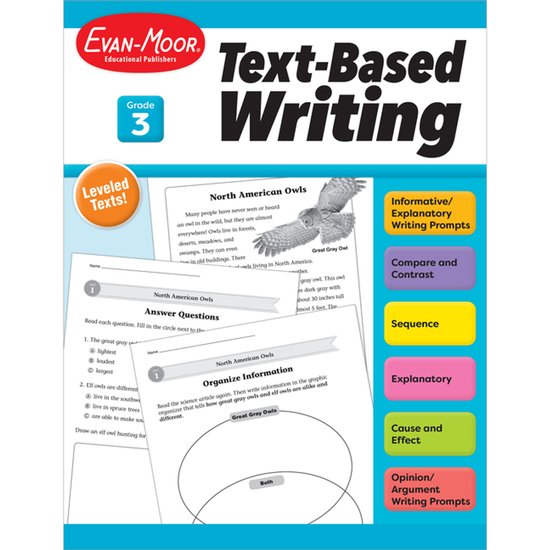 Text-Based Writing- Text Based Writing, Grade 3 - cover