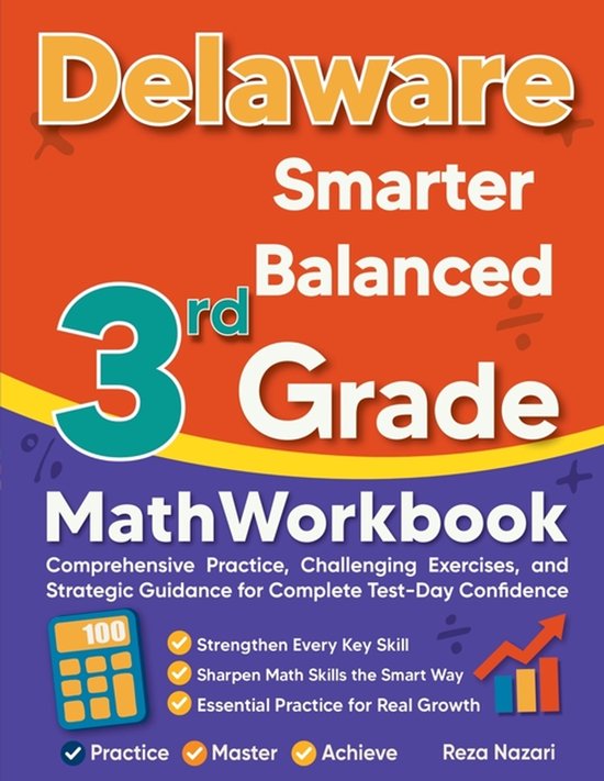 Delaware Smarter Balanced 3rd Grade Math Workbook - cover